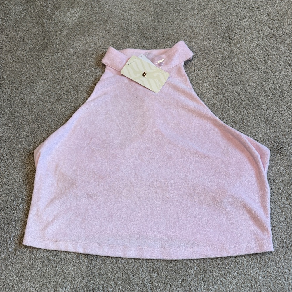 NWT Fabletics Women's Terry Built-In Bra Tankm Plus Size 1X 16-18 $64.95